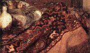 VERMEER VAN DELFT, Jan A Woman Asleep at Table (detail) aer Germany oil painting reproduction